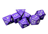 Solid Purple Polyhedral Dice Set