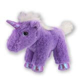 Plush Purple Unicorn with White Mane