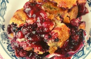 My Dad gives this Old Fashioned Blackberry Cobbler two thumbs up!  Follow these easy instructions on how to make a blackberry cobbler from scratch using fresh blackberries.  This simple recipe is a home run each and every time.