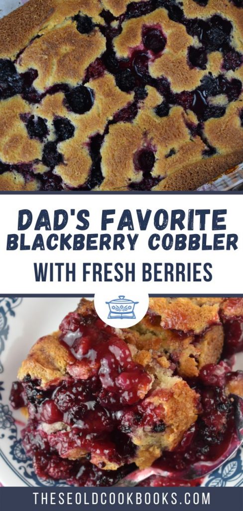 This Old-Fashioned Blackberry Cobbler features simple ingredients and is a perfect summertime dessert. Make it from scratch with fresh blackberries and you will have a new favorite summertime fruit cobbler dessert.