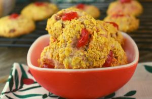 Old Fashioned Cherry Winks is a vintage recipe from Kellogg's back when cornflake cereal was commonly found in your pantry.  Making these Cherry Winks with Cornflakes Recipe is a welcome blast from the past. 