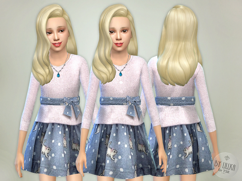 The Sims Resource - Kitty Knit Dress