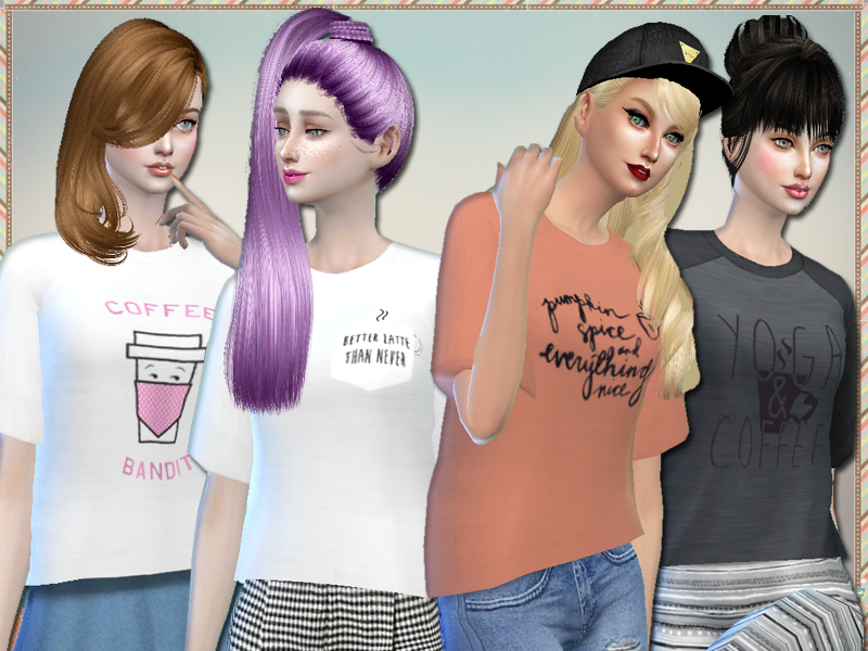 The Sims Resource - Coffee Tees - mesh needed