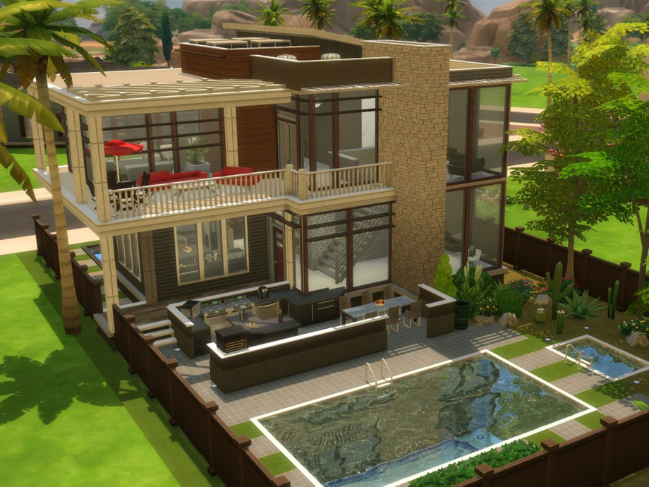 The Sims Resource - Modern Basegame Mansion