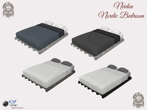 The Sims Resource - NEIDEN Nordic Modern Bed