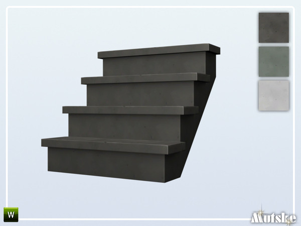 The Sims Resource - Stairs Add-on Sturdy Stairs 4 steps