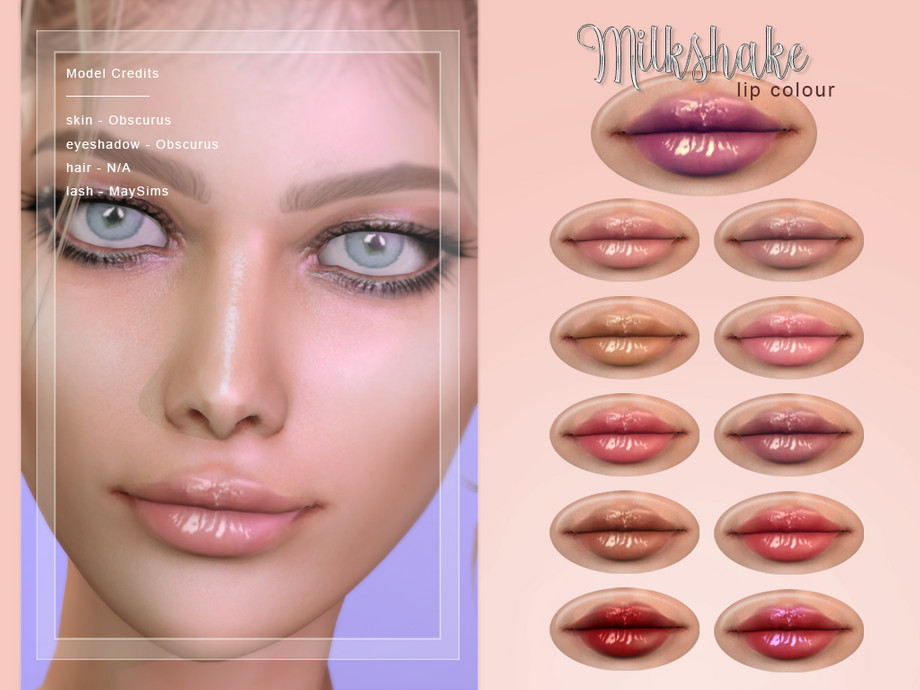 The Sims Resource - [ Milkshake ] - Lip Colour