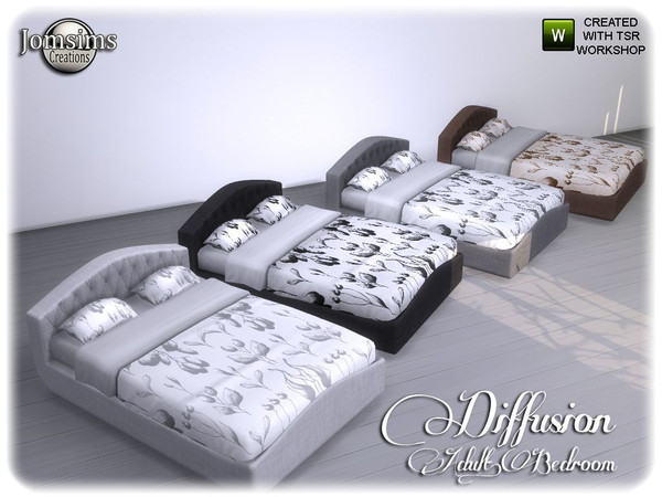 The Sims Resource - diffusion adult bedroom bed