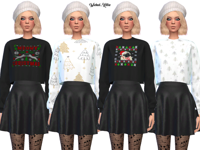 The Sims Resource - Dank Christmas Sweaters - Mesh Needed