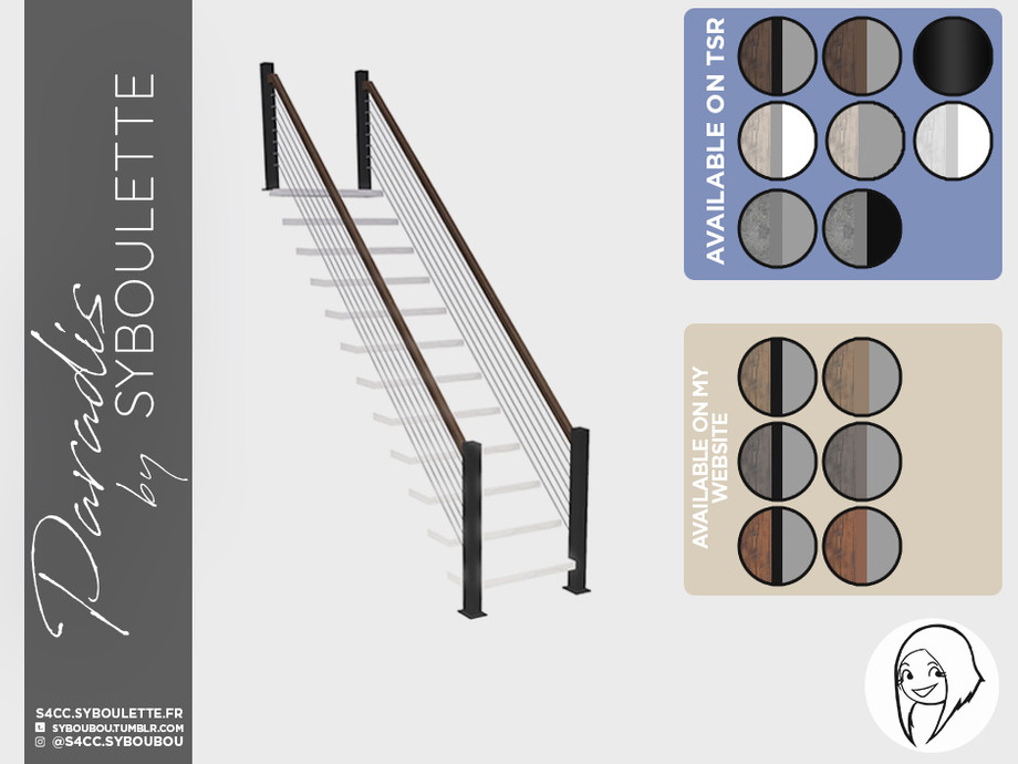 The Sims Resource - Paradis - Modern horizontal railing