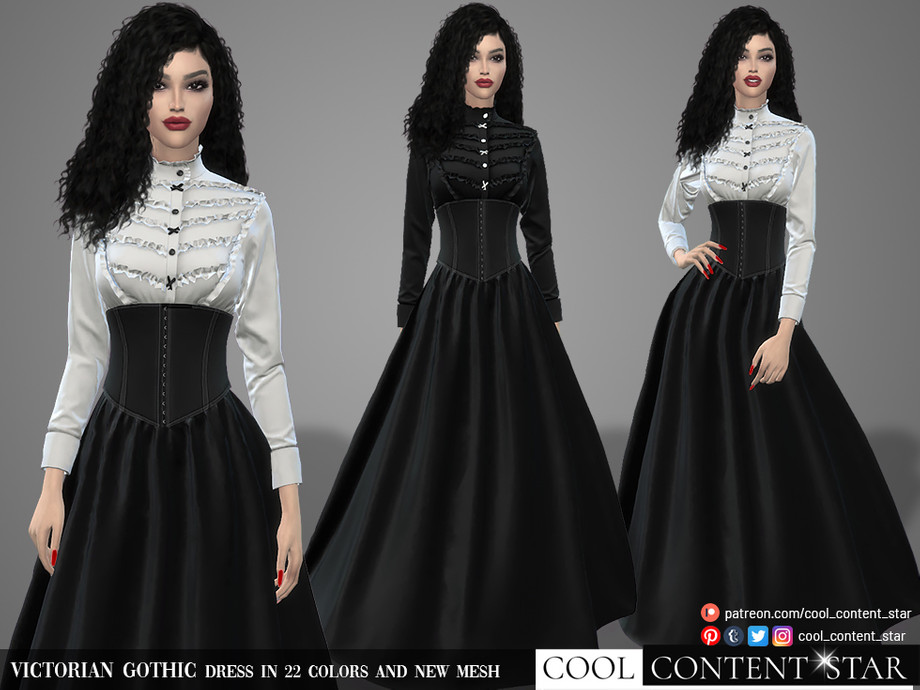 Sims 4 Victorian Gothic Dress