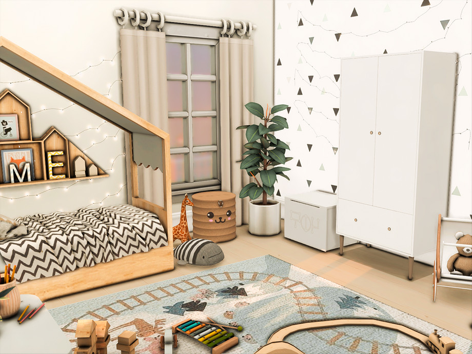 The Sims Resource - Olive Kids Bedroom (TSR only CC)