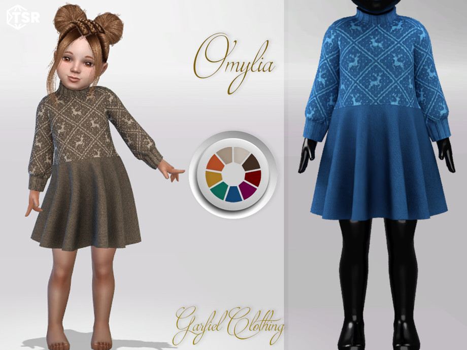 The Sims Resource - Omylia - Cute knitted Christmas dress