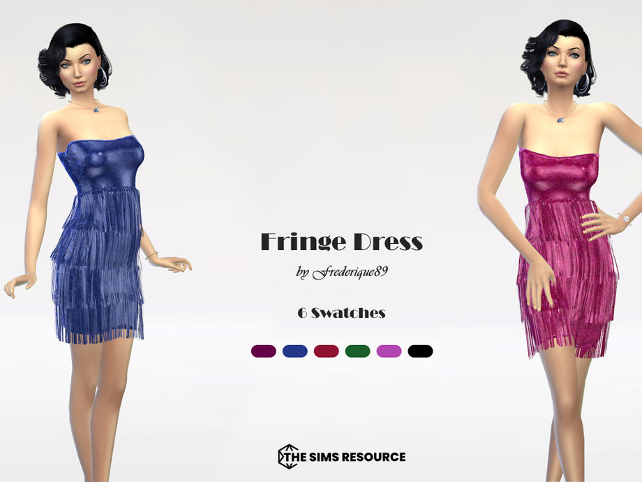 The Sims Resource - Fringe Dress