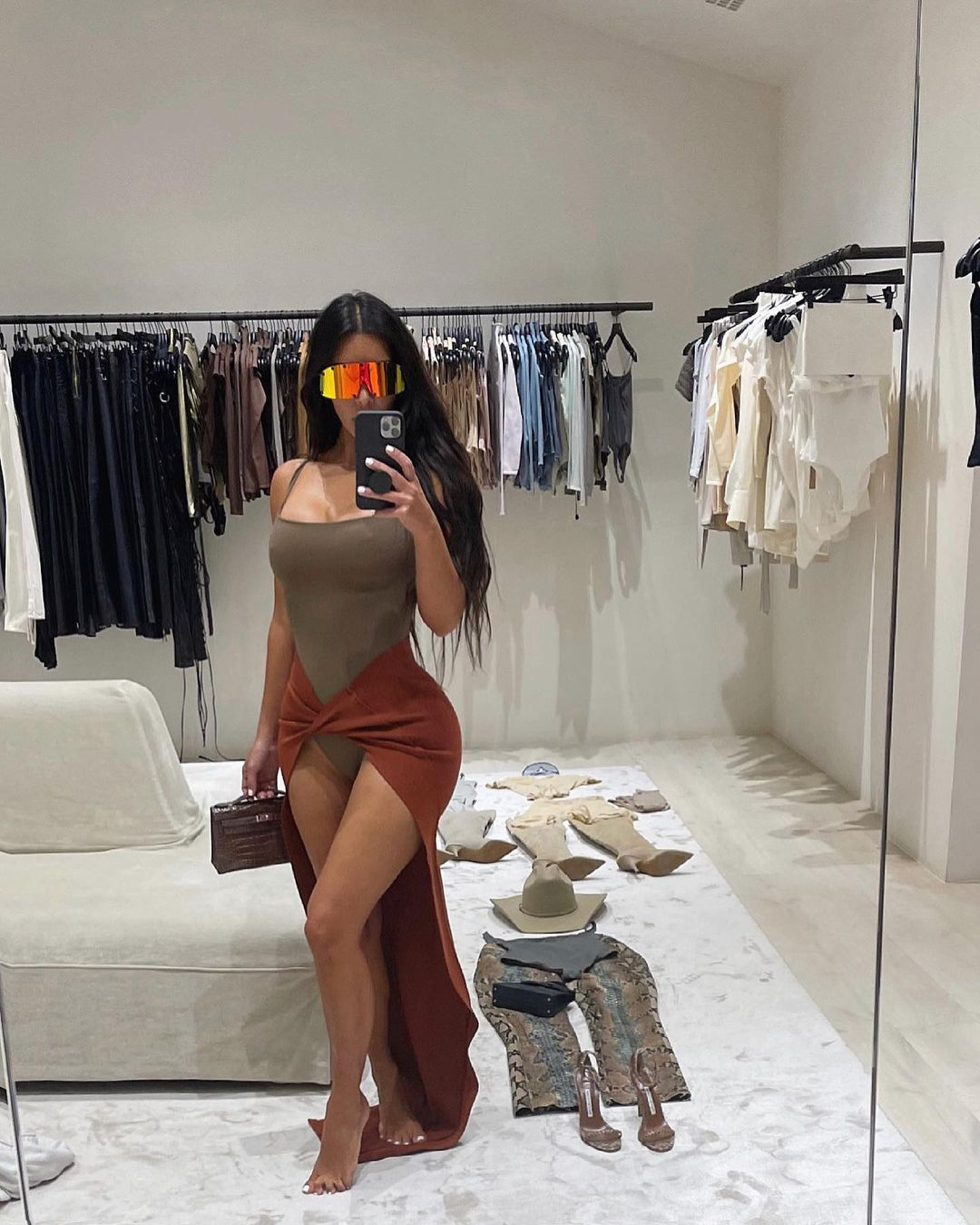 Inside stars' walk-in wardrobes from Kim Kardashian's closet like a designer shop to Kate Ferdinand's luxe dressing room | The Sun