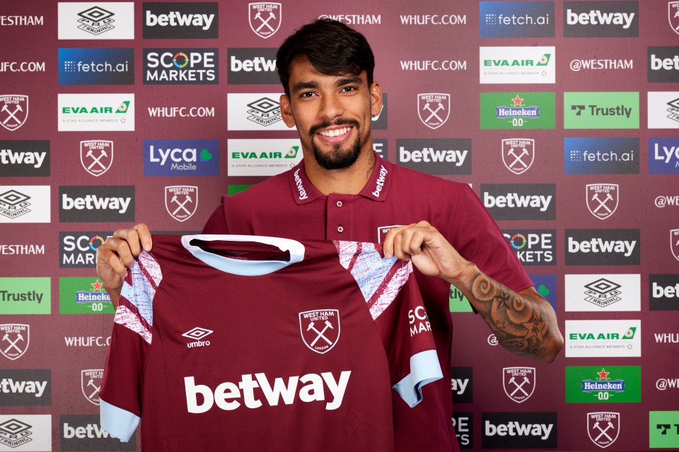 Lucas Paqueta has joined West Ham from Lyon in a deal rising to £51million