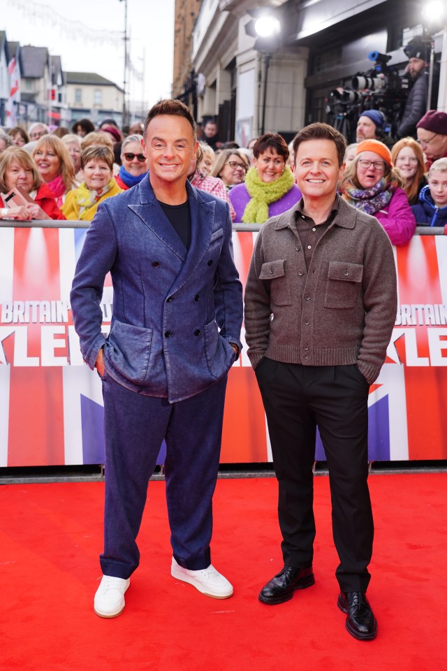 Ant and Dec arriving at Britain's Got Talent auditions.