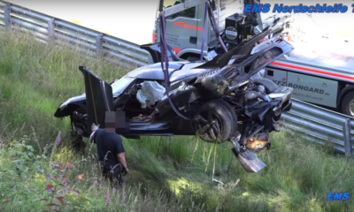 Koenigsegg One-1 crashes at Nurburgring