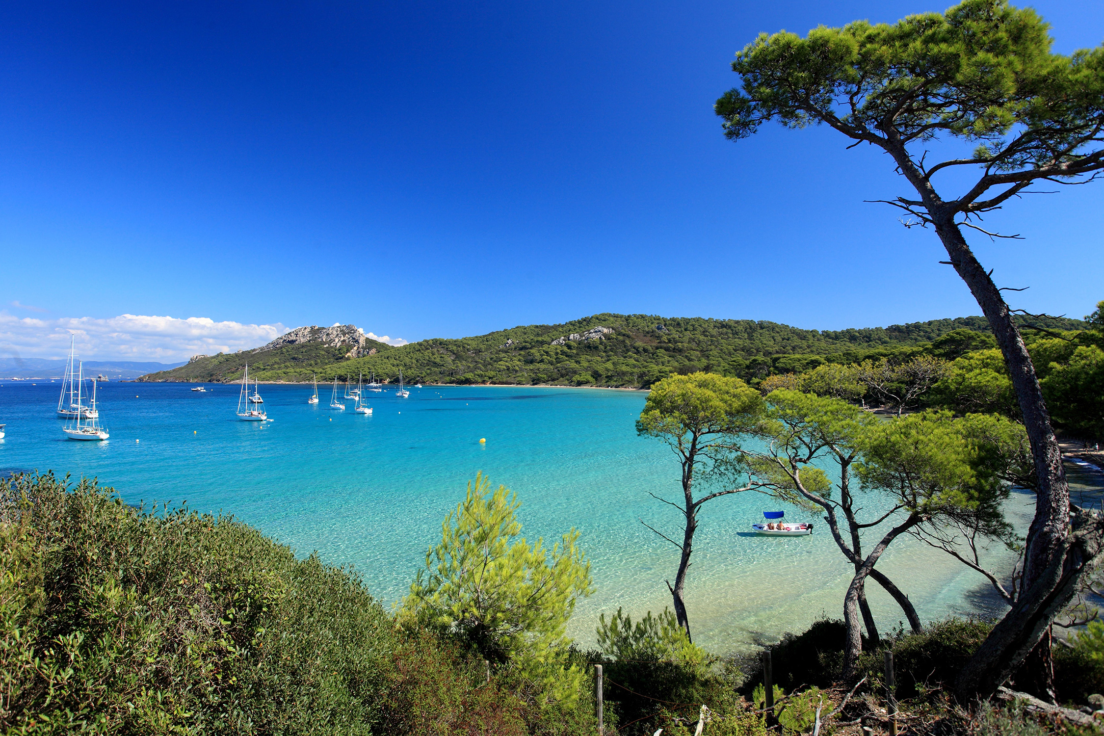 The Notre Dame beach in the Porquerolles islands on the French Riviera