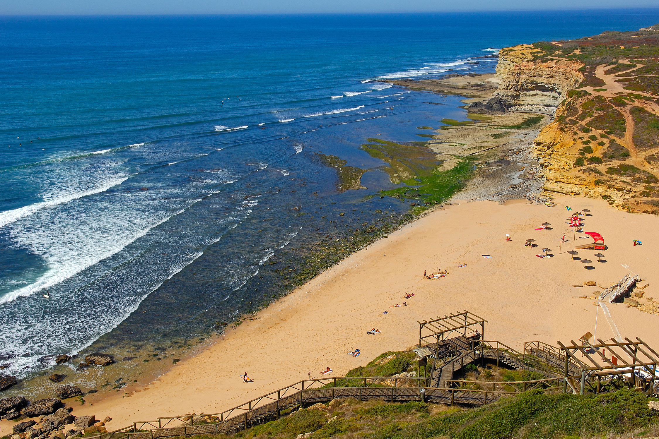 Ericeira, Praia Ribeira D�ilhas, Ribeira D�ilhas beach, Mafra, Portugal, Europe