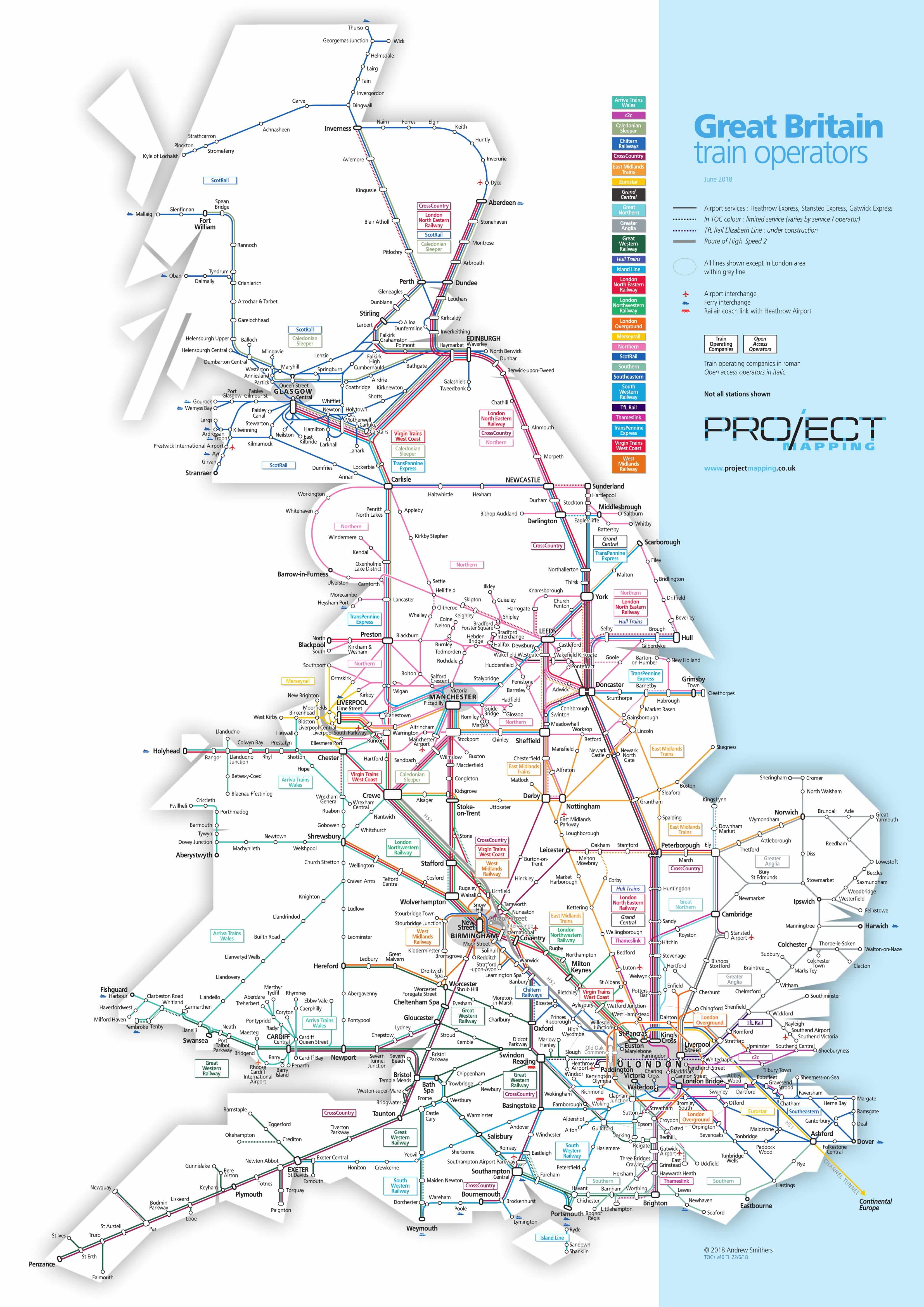 National Rail Route Map