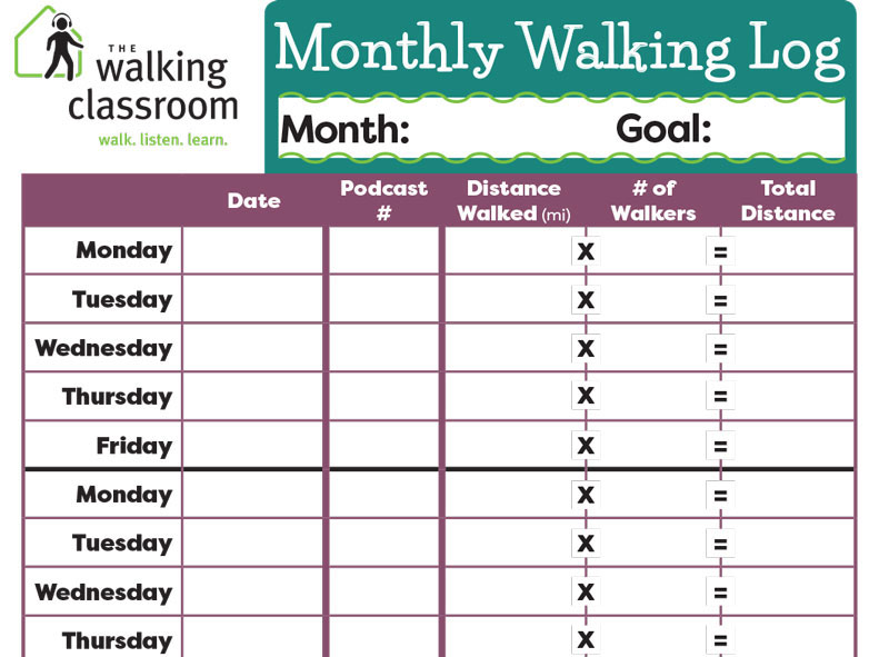 Walking Chart Printable