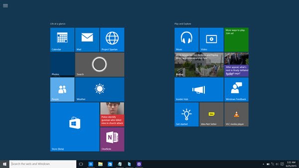 How To Enable Start Screen In Windows 10 | thewindowsclub