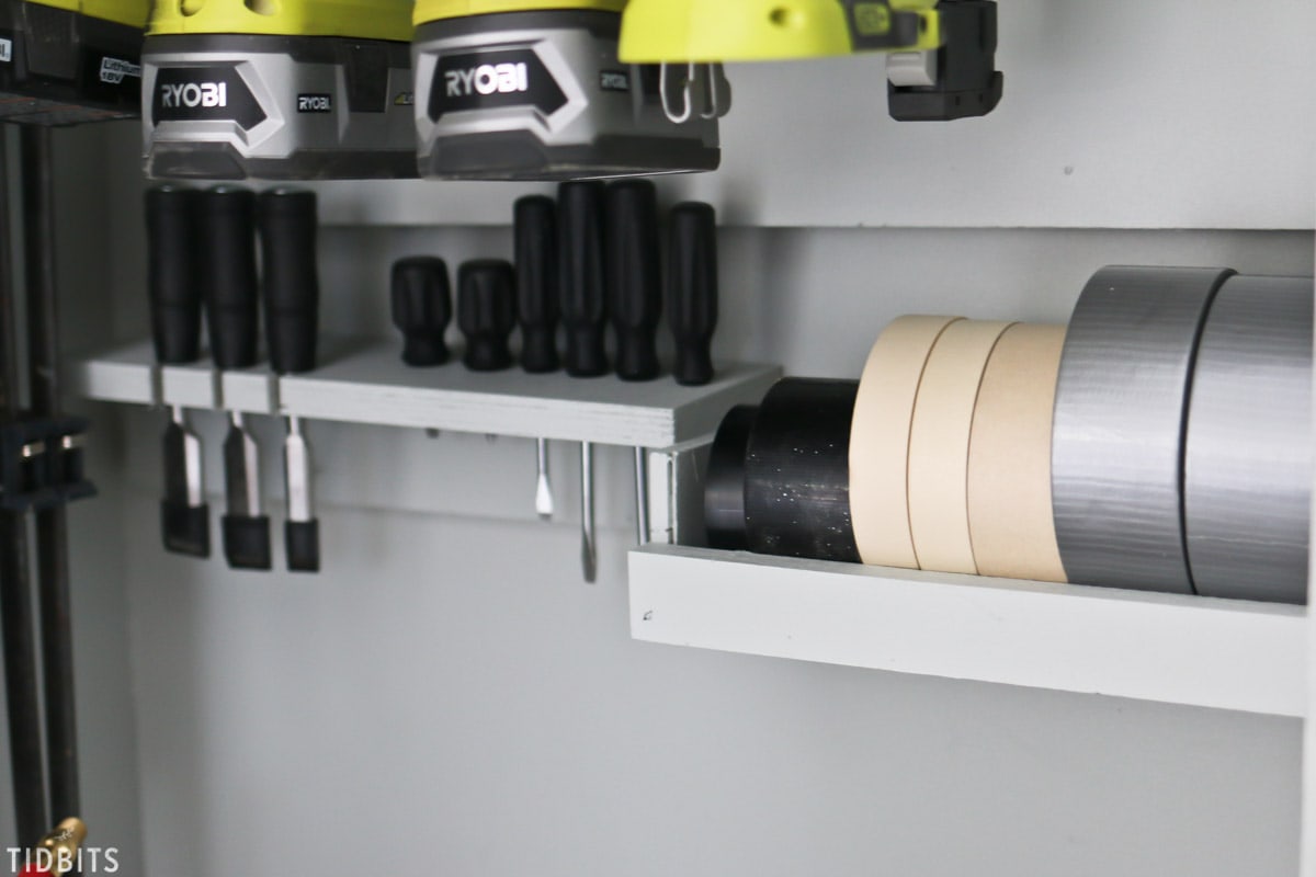 storage for tape and tools