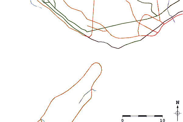 Roads and rivers around Ezaki, Hyogo, Japan