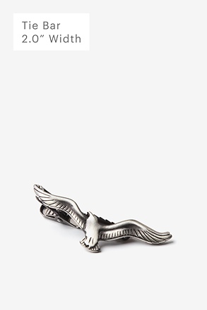 You Go Gull Antiqued Silver Tie Bar