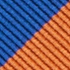 Blue Microfiber Blue & Orange Stripe Self-Tie Bow Tie