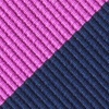 Fuchsia Microfiber Fuchsia & Navy Stripe Self-Tie Bow Tie