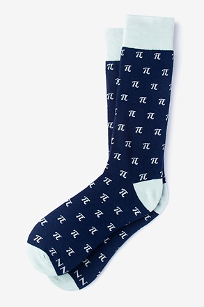 Pi Is Forever Navy Blue Sock