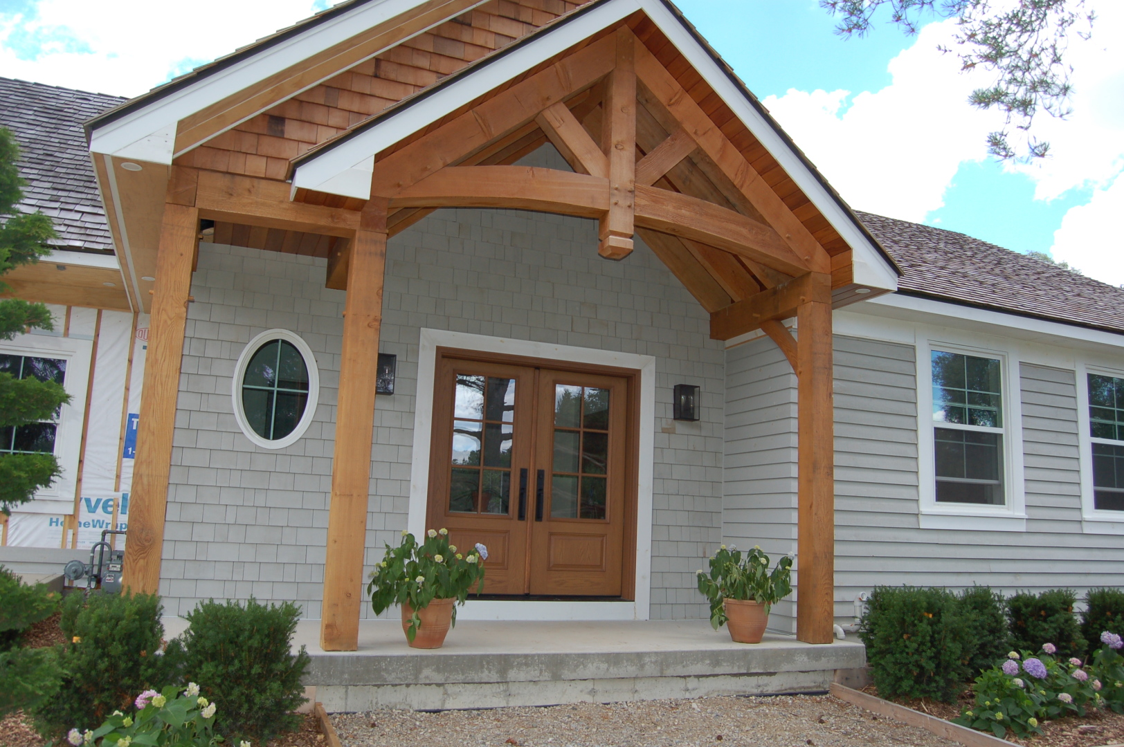 Timber Framed Porch Timber Frame Porch Porch Design Porch Roof Design ...