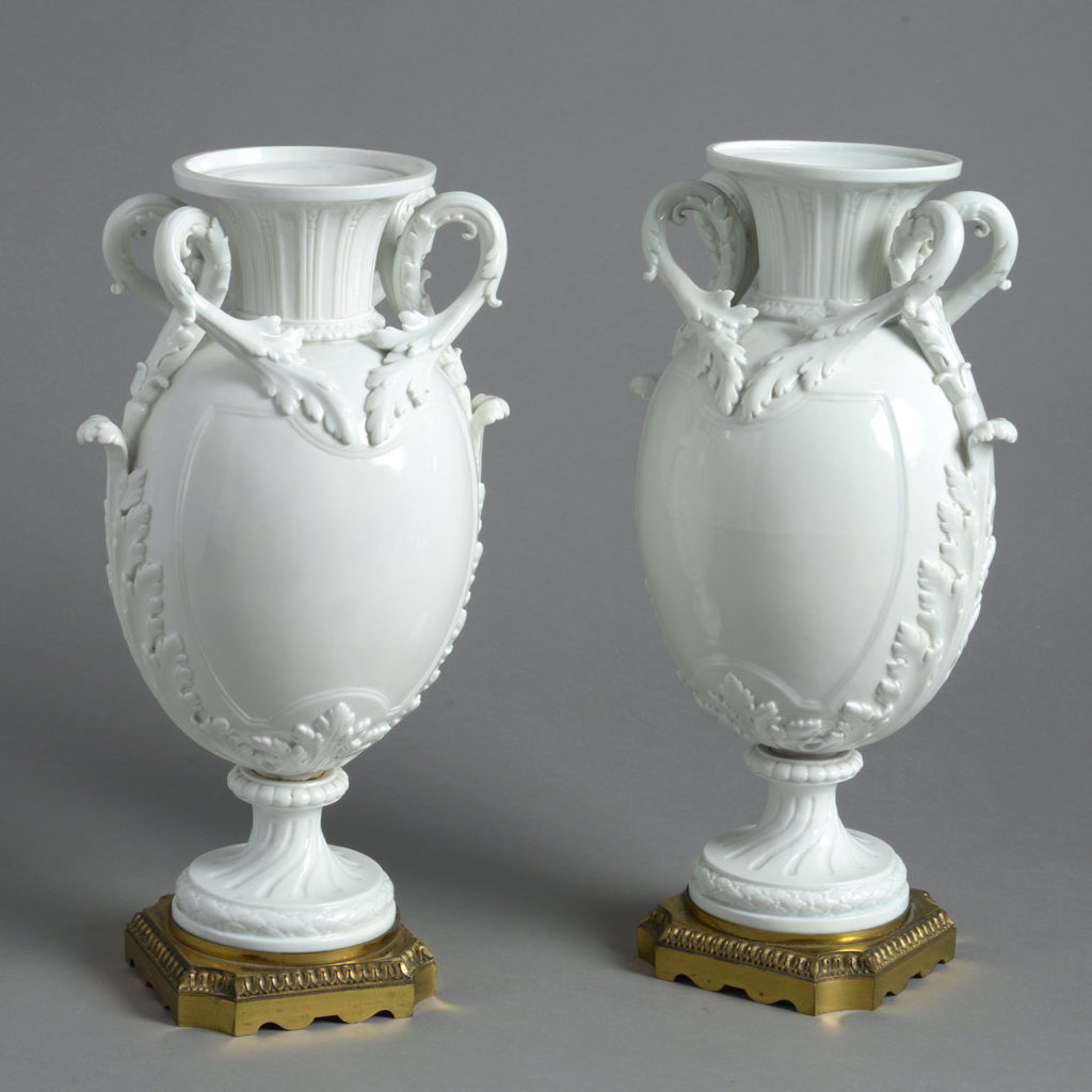 Pair of Vincennes Style Porcelain Vases | Timothy Langston Fine Art ...