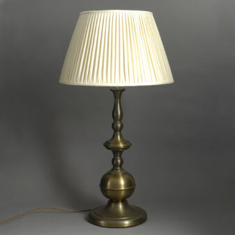 Turned Brass Table Lamp