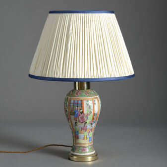 Canton Porcelain Vase Lamp