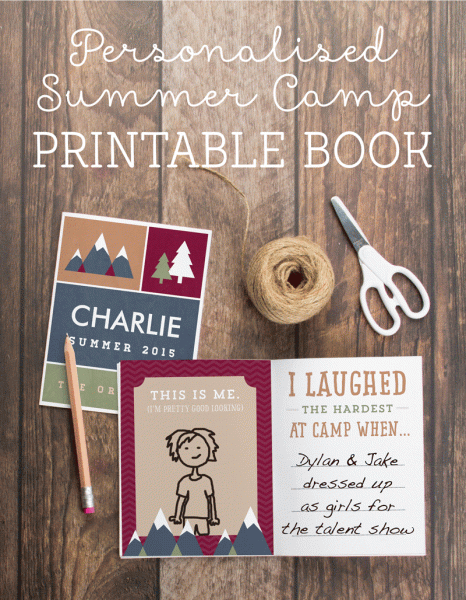 Tinyme Personalised Summer Camp Printable Book