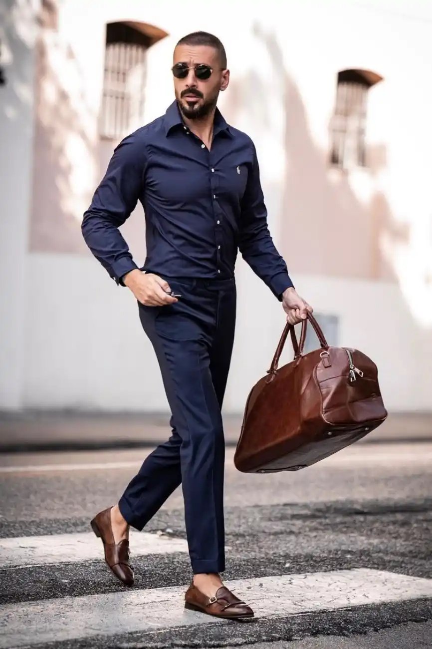 10 Navy Blue Pants Matching Shirt Ideas  Navy Blue Pant Combination Shirts   TiptopGents