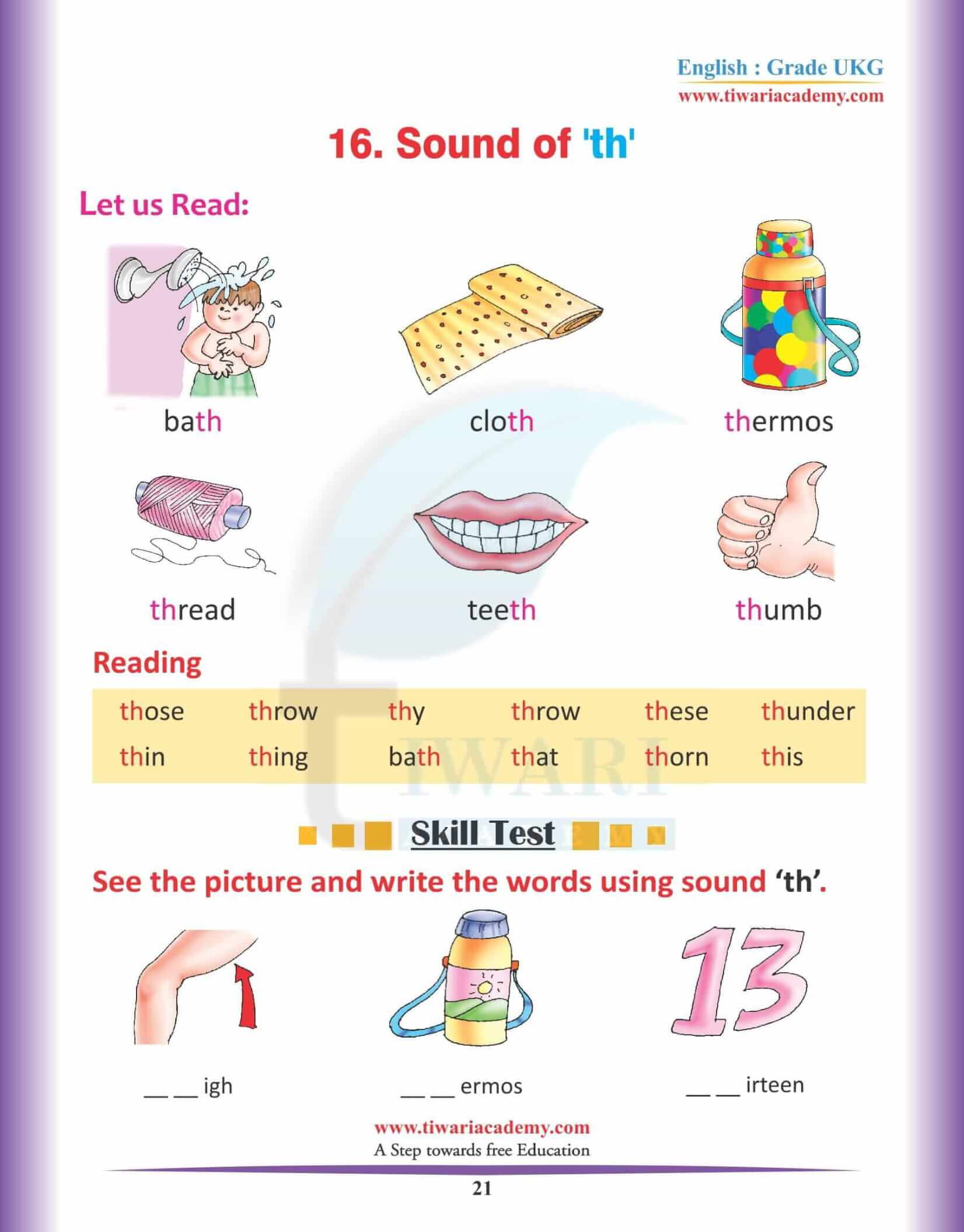 KG English Reading Book 20