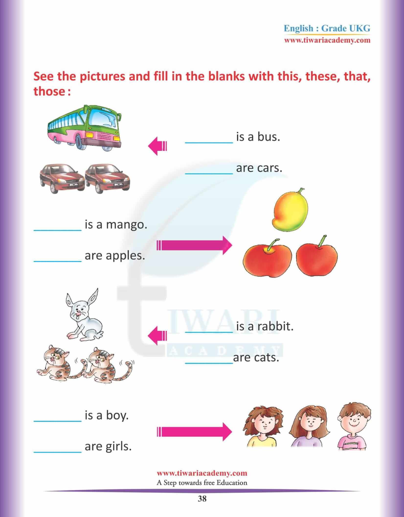 KG English Practice Book 7