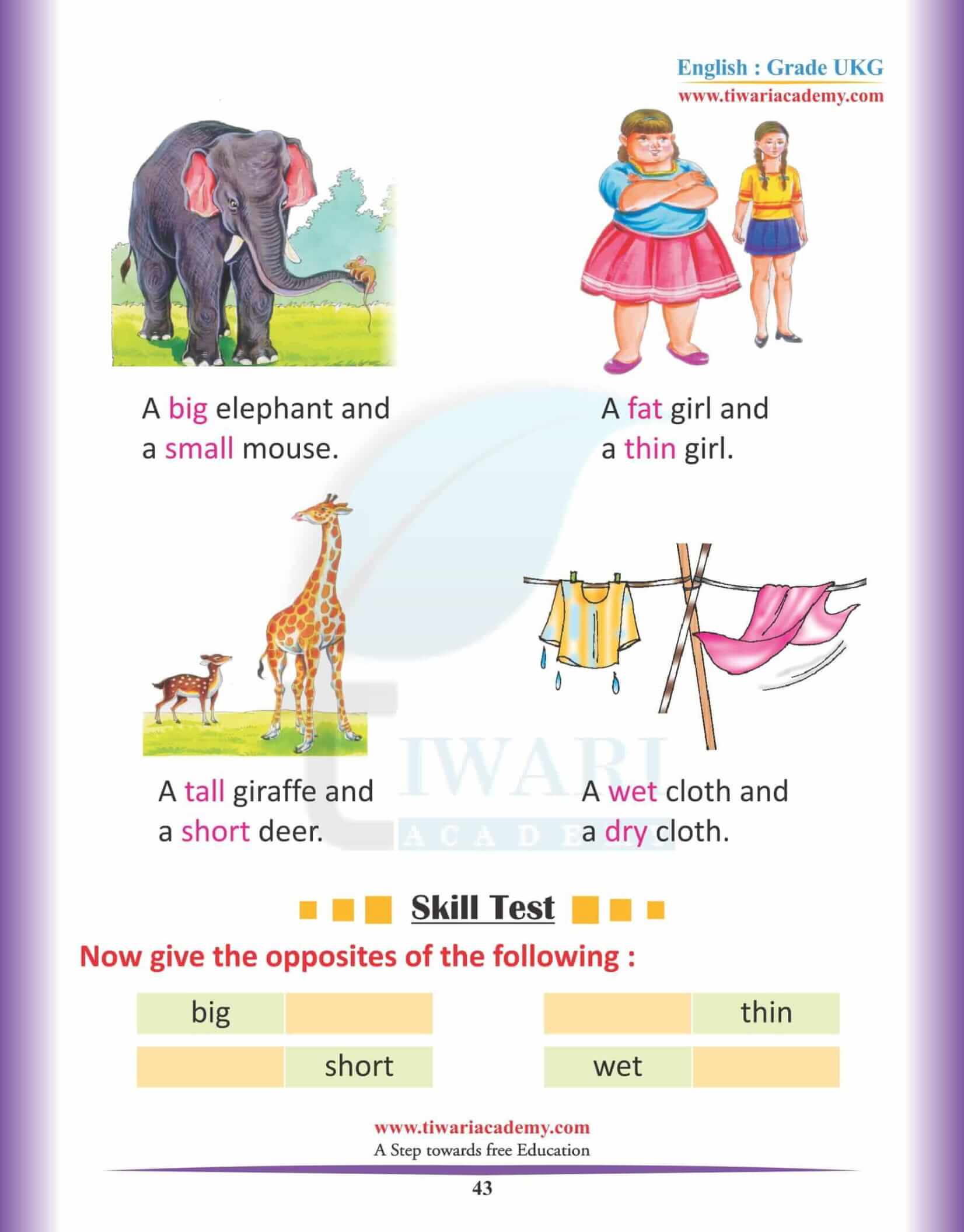 KG English Practice Book 12