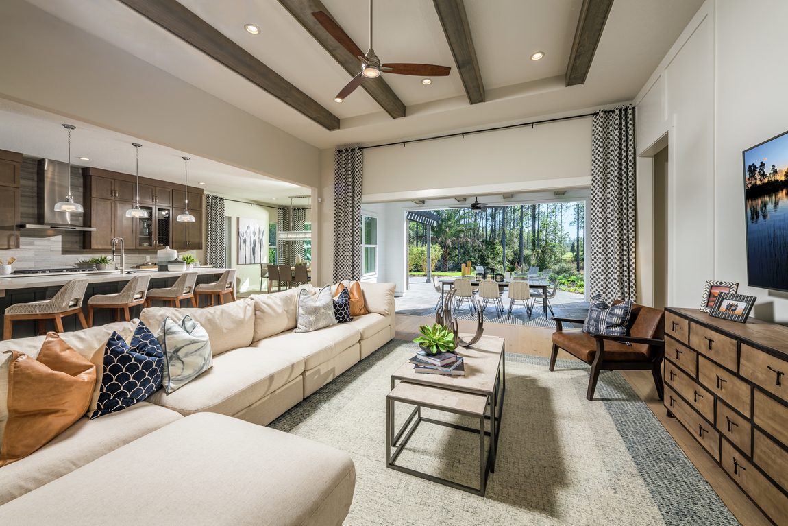 Modern interior with outdoor transition to patio