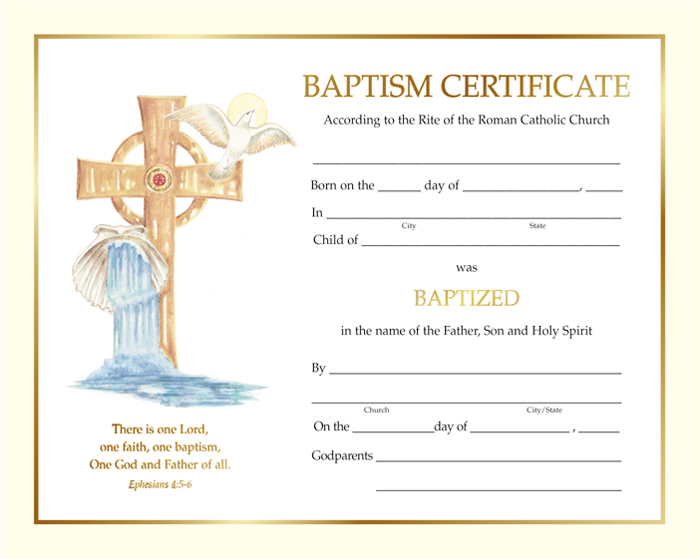 Baptismal Certificate Border