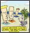 Cartoon: Easter Island Origin (small) by cartertoons tagged medusa,easter,island,beach,mythology