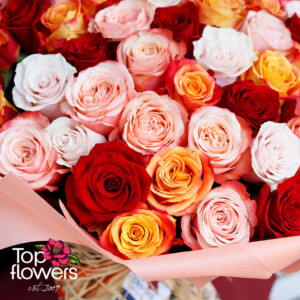 Bouquet 51 Roses﻿ mix | Warm range