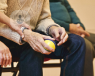 Hands of an elderly couple.