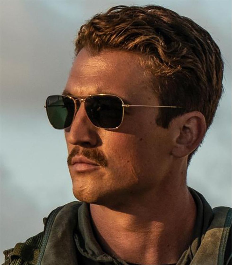 Miles Teller in Ray Bans for Top Gun Maverick