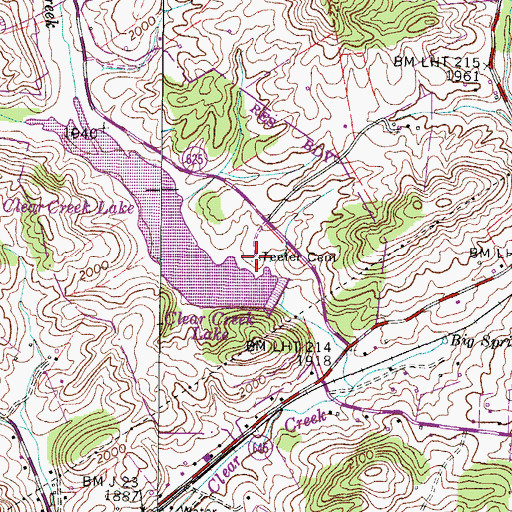 Topographic Map of Teeter Cemetery, VA