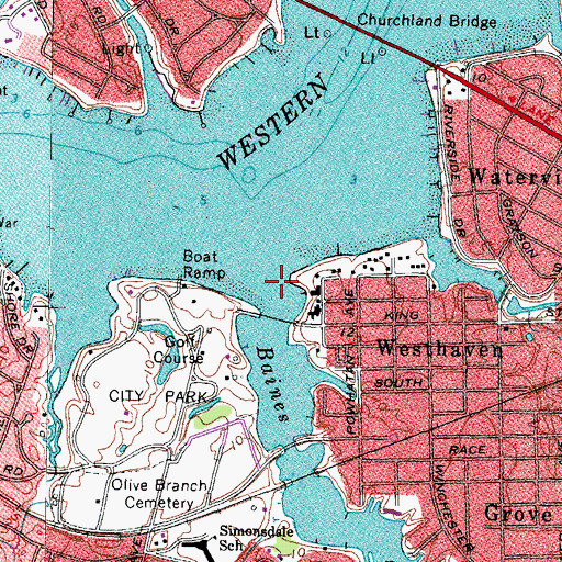 Topographic Map of Baines Creek, VA